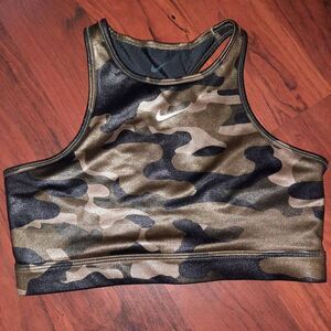 Nike High Neck Camo Sports Bra